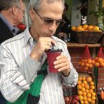 Donnie Enjoying Fresh Pomegranate Juice