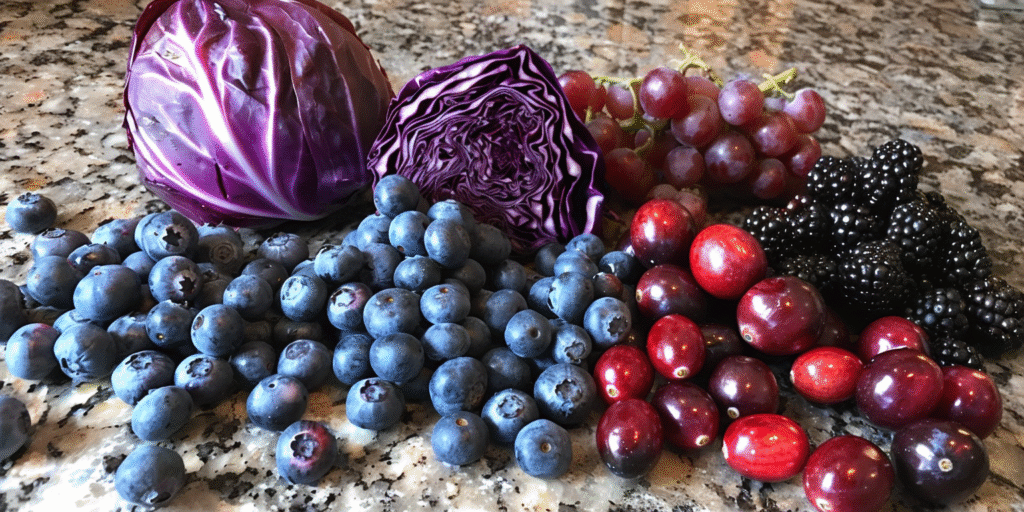 djlart photo of a granite kitchen counter with blueberries purp de424931 02a9 4098 9271 96ced4439eff