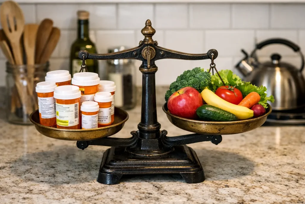 Scale with drugs and foods