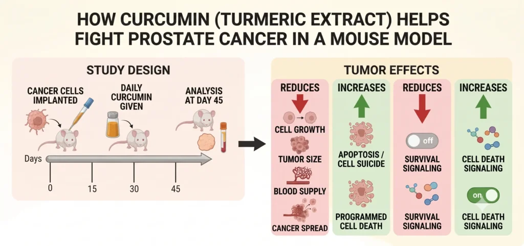 How curcumin helps fight prostate cancer in mouse model