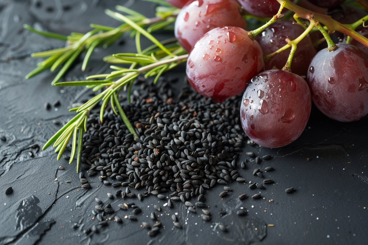 Nature's Treasure Trove: Unlocking the Synergistic Power of Botanical Medicine Against Cancer 3 Rosemary, black cumin seed and grapes — the supporting botanicals
